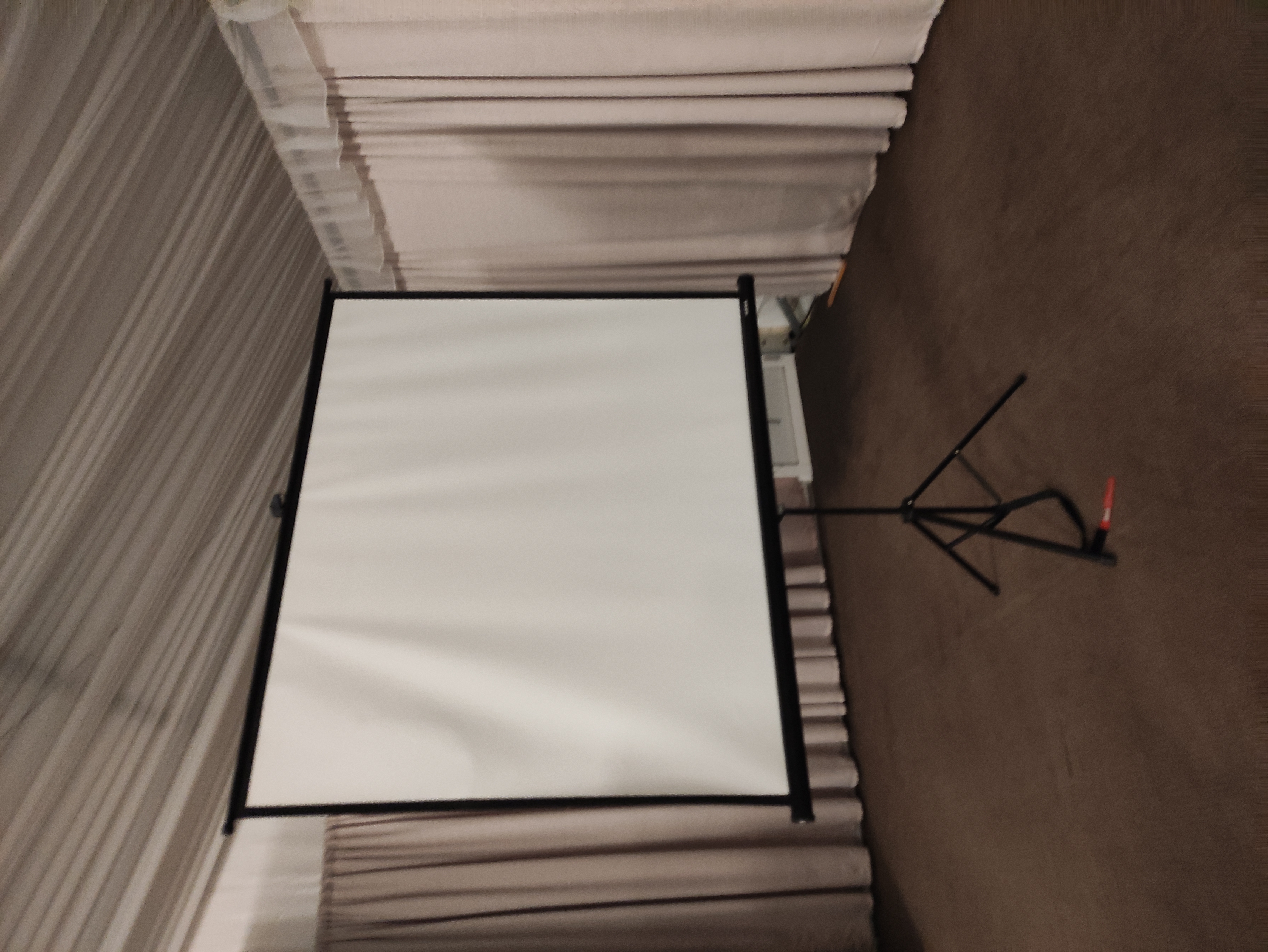 Tripod 5 x 5 Ft 1:1 Projector Screen in action 4