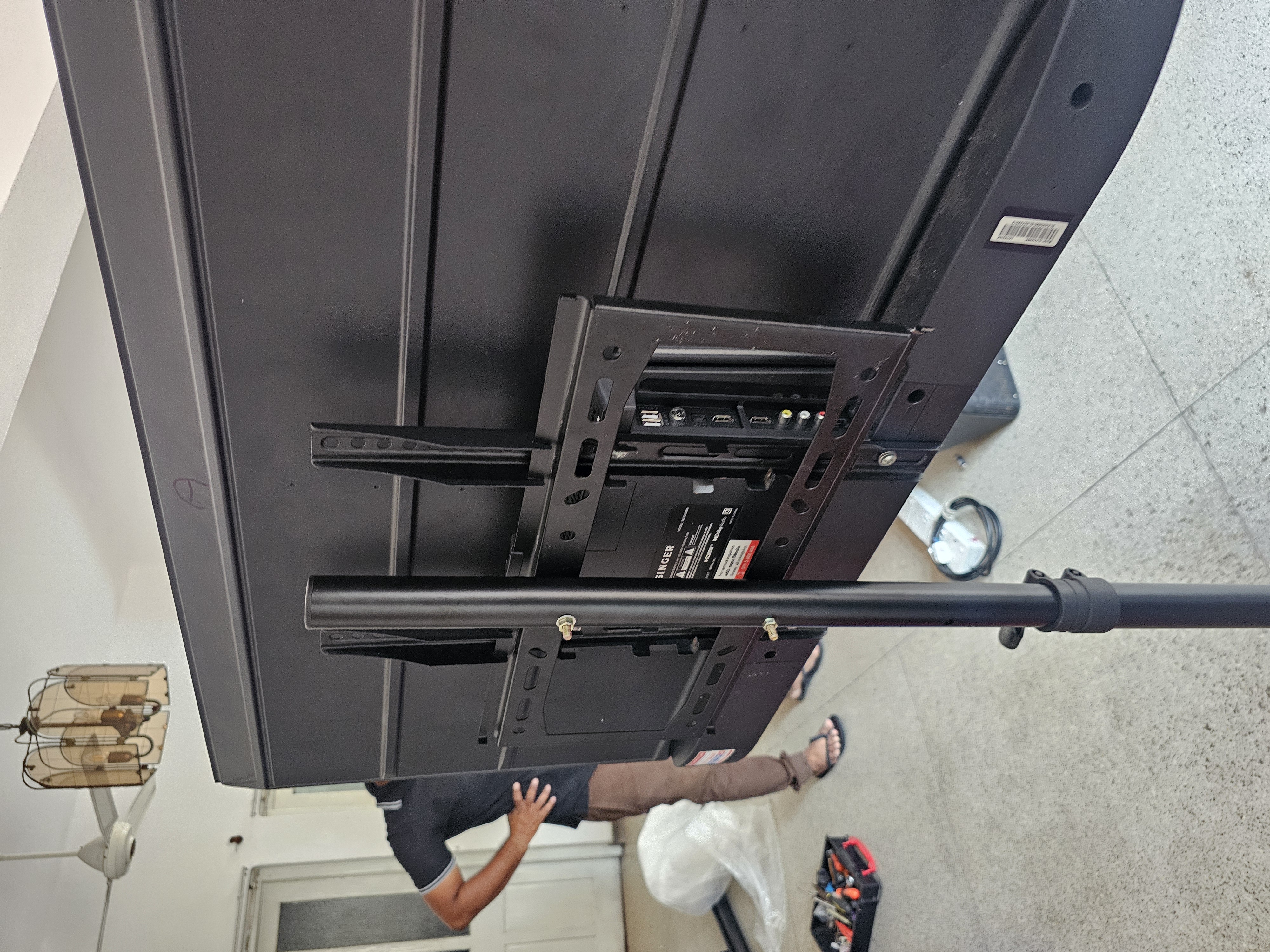 TV Tripod Stand Heavy Duty 43"-55" inch Setup in action 4