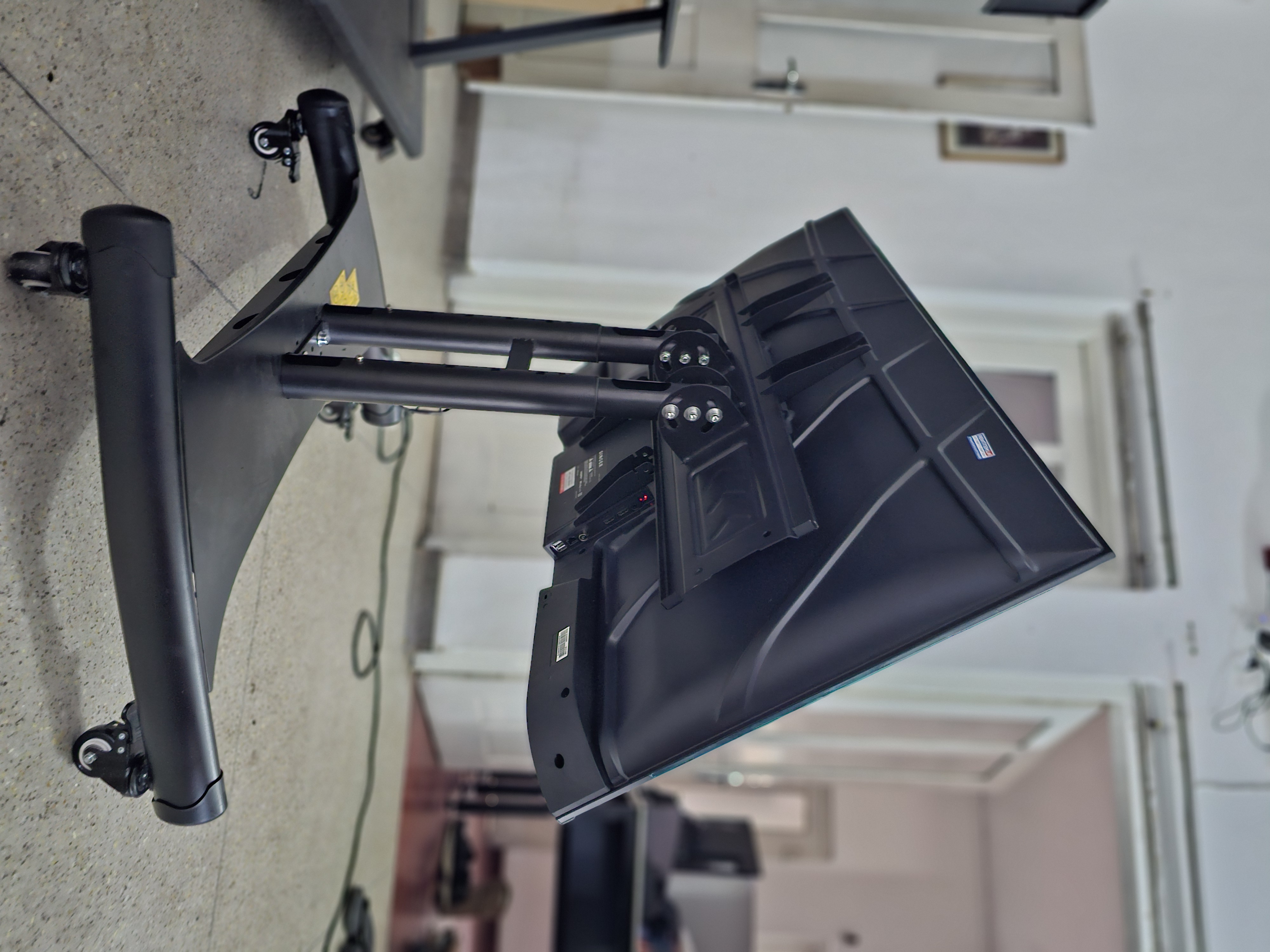 Trolly Movable Heavy Duty TV Stand 55"-75" Inch in action 6