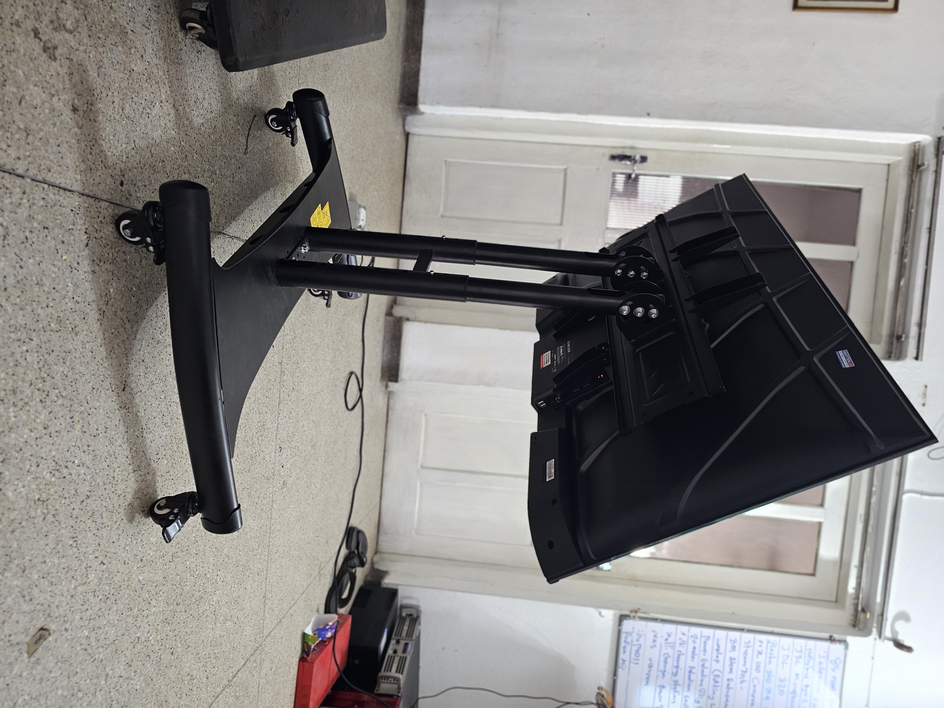 Trolly Movable Heavy Duty TV Stand 55"-75" Inch in action 7