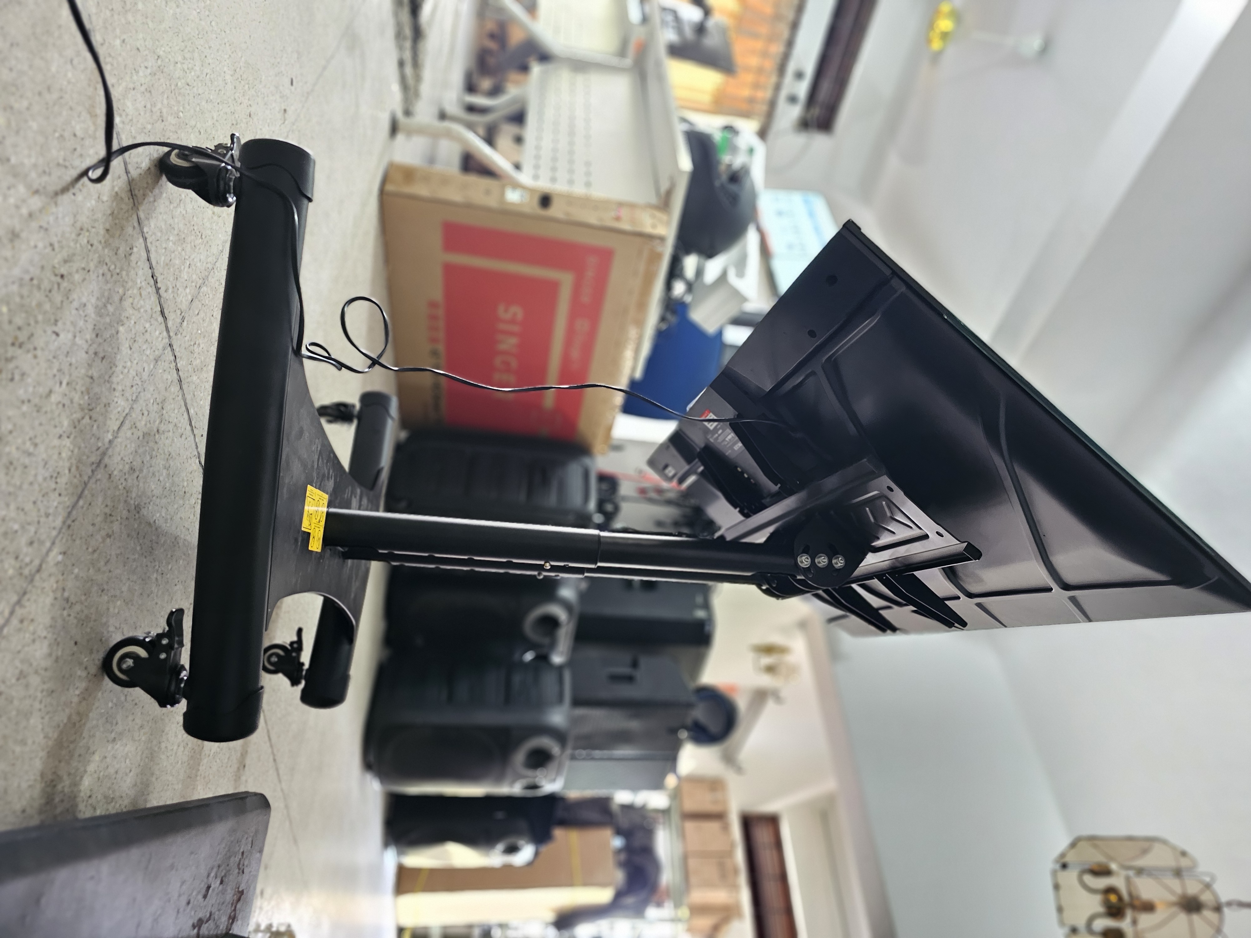 Trolly Movable Heavy Duty TV Stand 55"-75" Inch in action 8