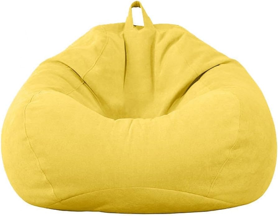 Rent Fabric Bean Bag Chair Medium Yellow in Sri Lanka - Party & Event from Rentitem.lk