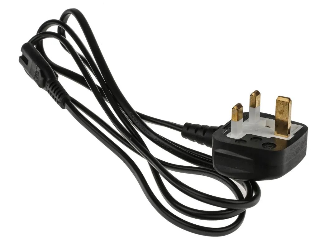 Rent Power Cable (UK BS 1363 to IEC C7 Figure 8) 1.5 meter in Sri Lanka from Rentitem.lk