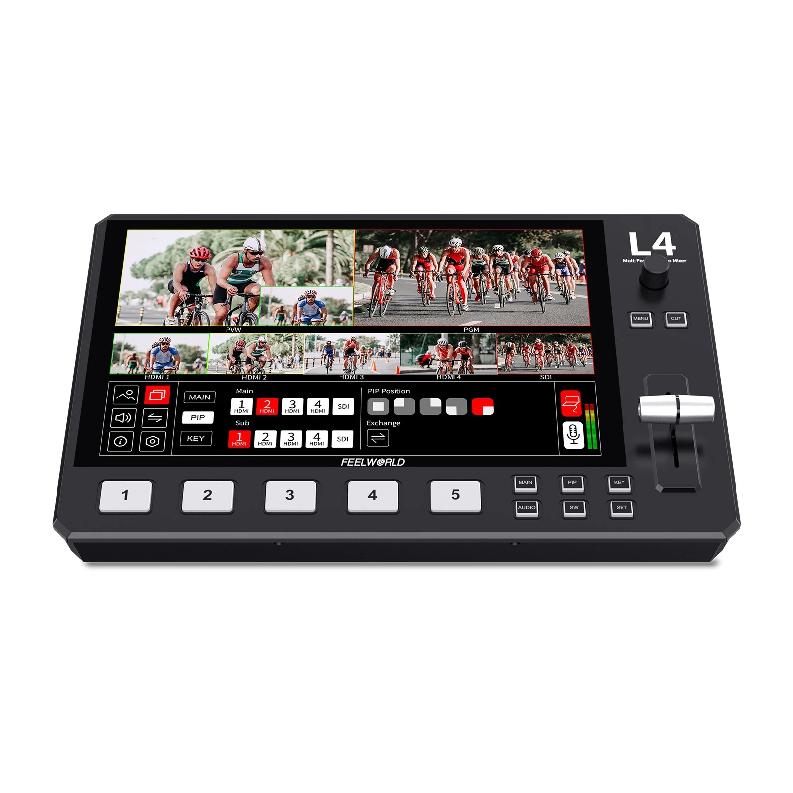 Rent FEELWORLD L4 Multi-camera Video Mixer Switcher in Sri Lanka - Videography from Rentitem.lk
