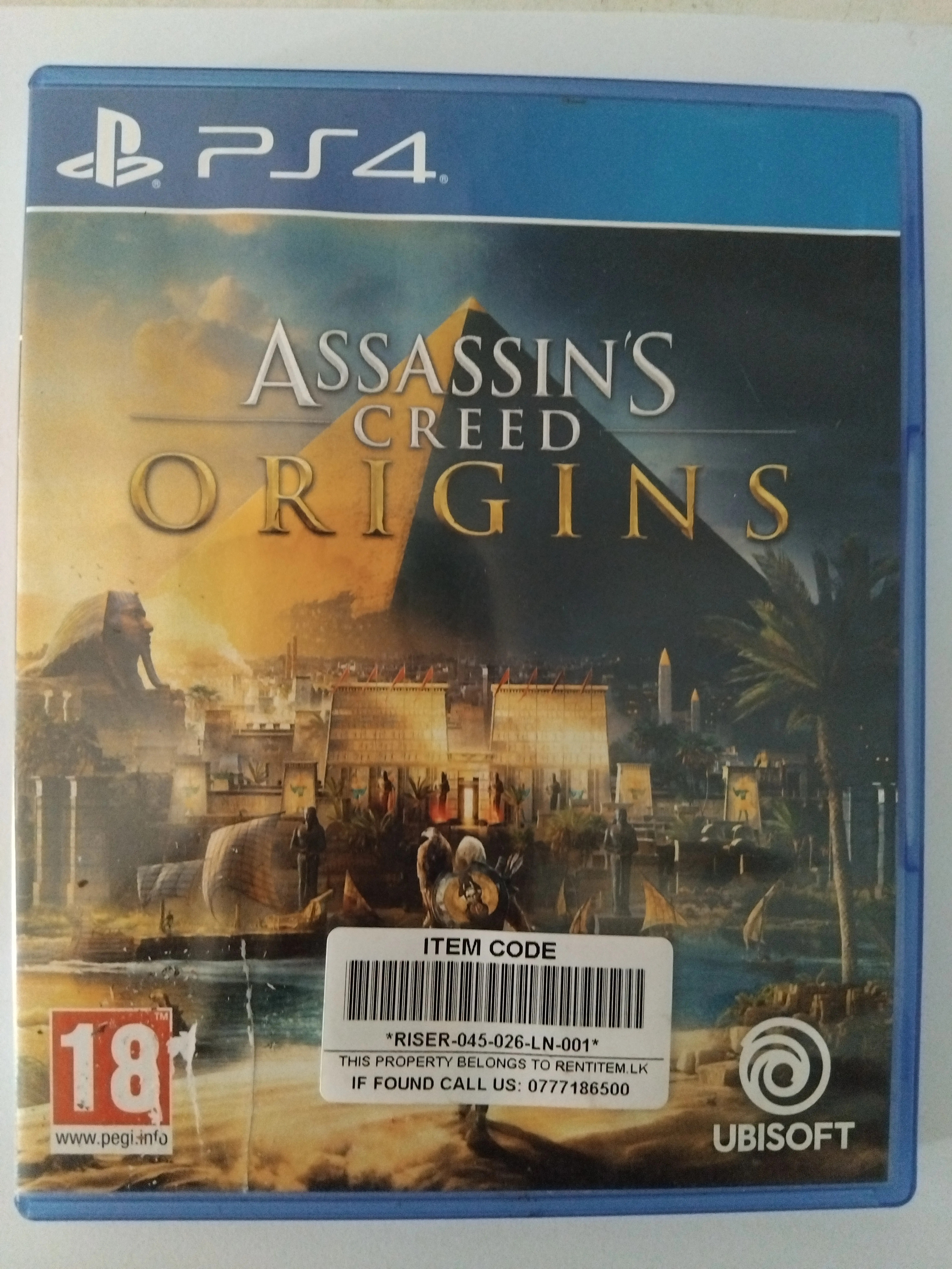 Rent Ubisoft Assassin's Creed Origins PS4 Video Game (Disc) in Sri Lanka from Rentitem.lk