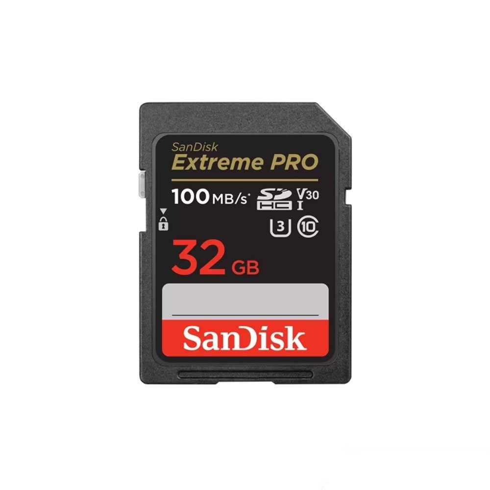 Rent SanDisk SDSDXXO-032G SD Memory Card 32GB Black/Red in Sri Lanka - Videography from Rentitem.lk