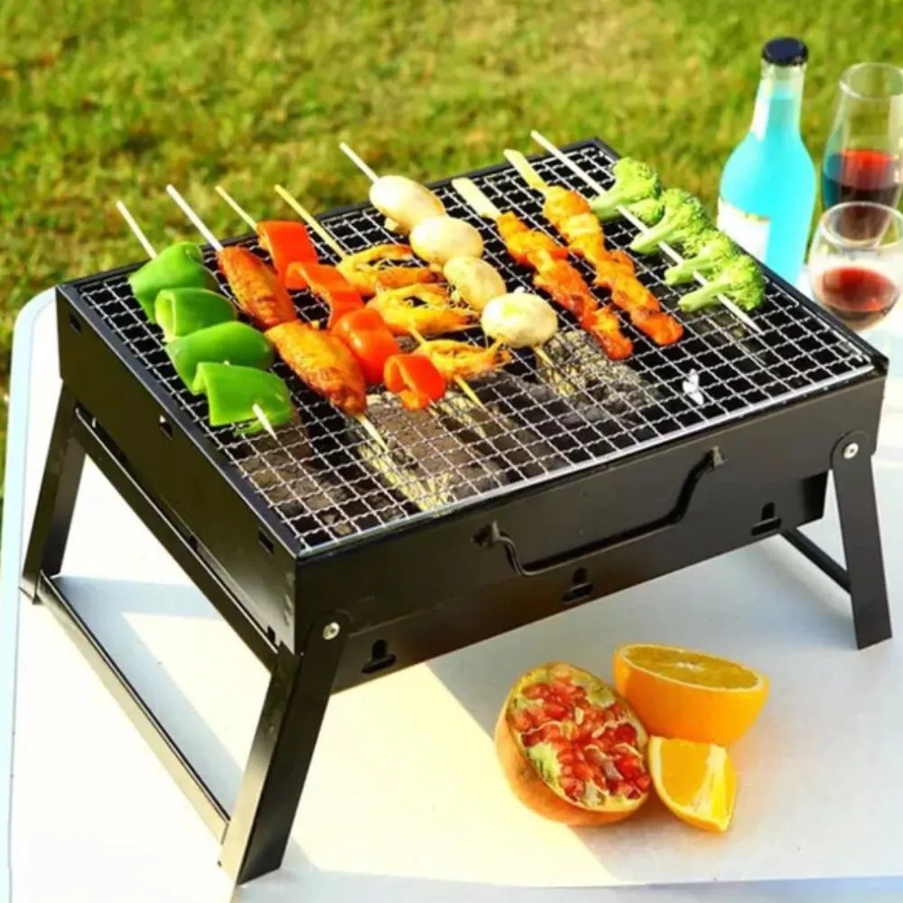Rent Lanka Grills LKG-MG100 Portable Gas & Charcoal BBQ Grill Mini / 5kg Black in Sri Lanka - Party & Event from Rentitem.lk